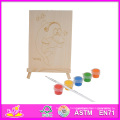 Juguete de madera 2014 de la pintura de los nuevos niños del juego, juguete popular de la pintura del juego de los niños de DIY, juguete educativo de la pintura del bebé de la venta caliente W03A045 determinado